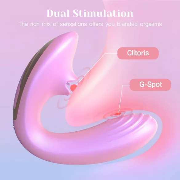 Tracy's Dog OG Lick - vibrador de ponto G e estimulador de clitóris (rosa)