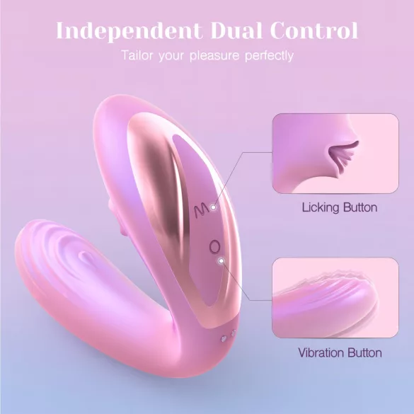 Tracy's Dog OG Lick - vibrador de ponto G e estimulador de clitóris (rosa)