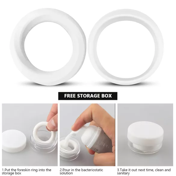 2in1 - Anel peniano treino e retardante - silicone - kit com 2
