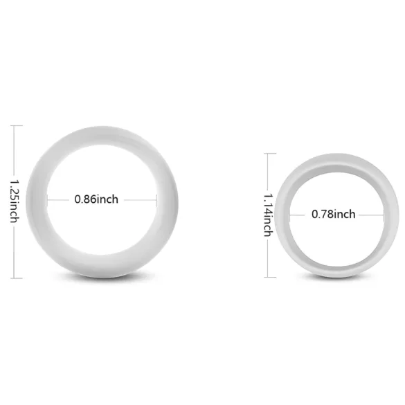 2in1 - Anel peniano treino e retardante - silicone - kit com 2