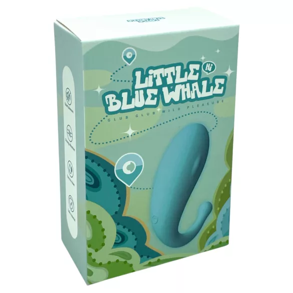 Leopard Whale - vibro egg recarregável inteligente - silicone azul