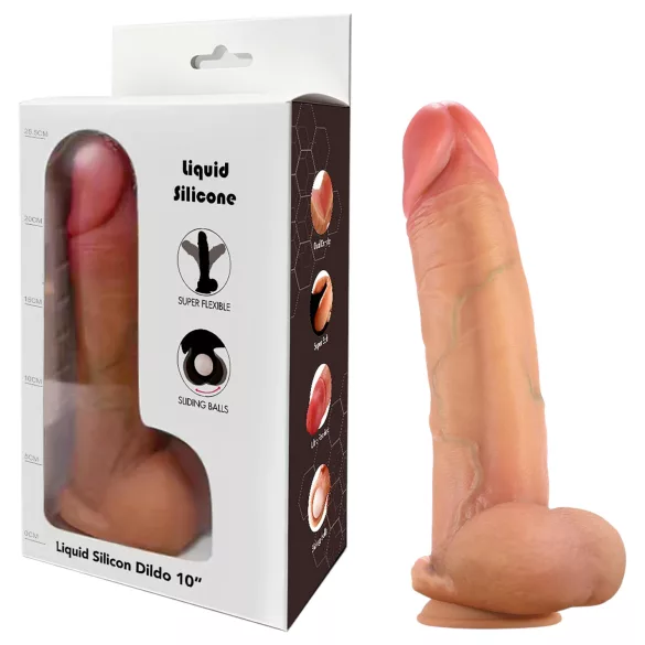 FeelSkin - pénis ​​realista com testículos ultra realistas (cor natural, 22 cm)