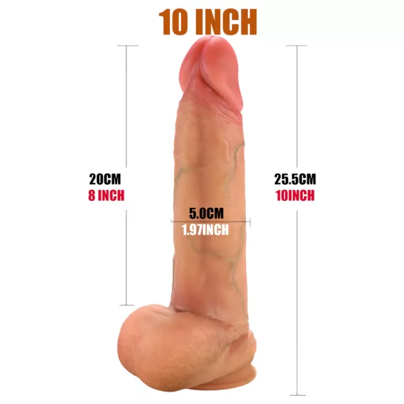 FeelSkin - pénis ​​realista com testículos ultra realistas (cor natural, 22 cm)