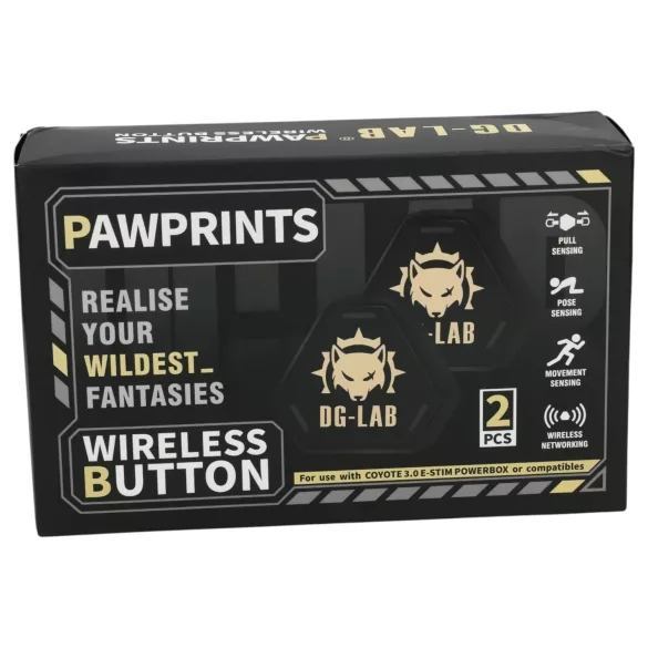 DG-LAB PawPrints - botão sensor sem fio (preto) - 2 un.
