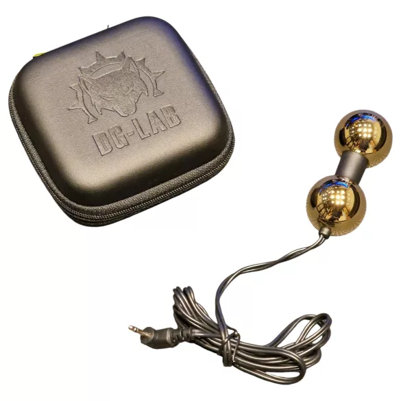 DG-LAB BiPolar B - elétrodo metálico bipolar em forma de ampulheta (dourado)