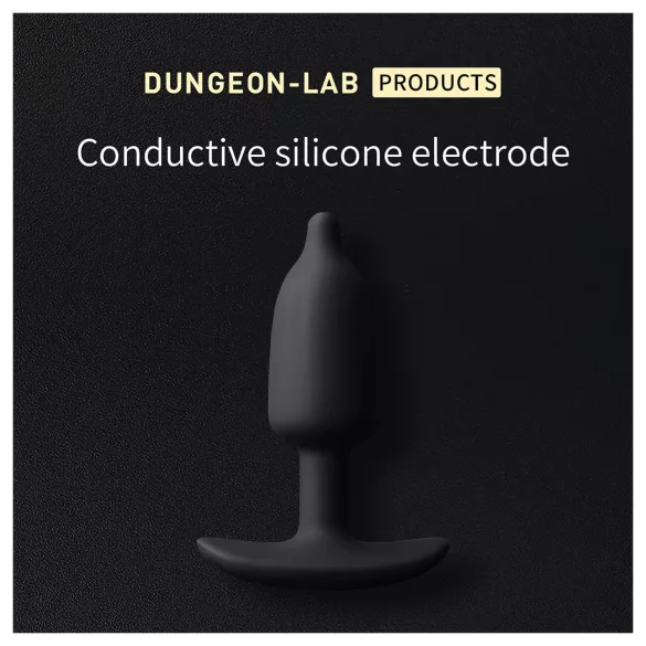 DG-LAB - plug anal de silicone condutivo bipolar (preto)