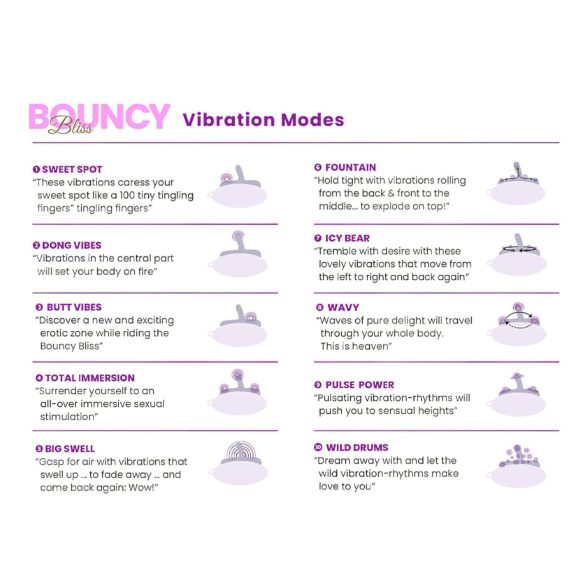 Bouncy Bliss Clássico - Almofada Vibradora Inflável (Roxo)