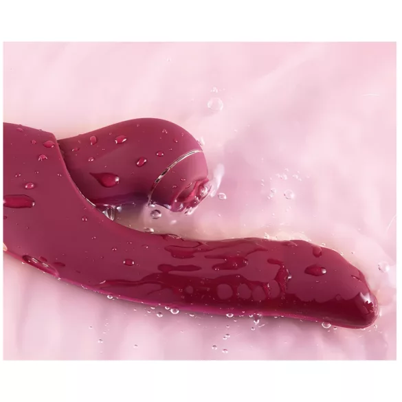 Vibeconnect - vibrador 2 em 1 ponto G e clitóris - silicone vermelho