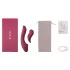 Vibeconnect - vibrador 2 em 1 ponto G e clitóris - silicone vermelho
