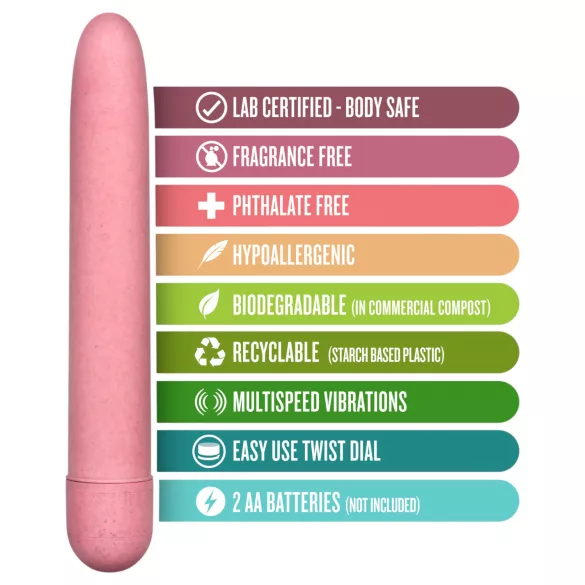 Gaia Eco L - vibrador bullet ecológico - grande - rosa