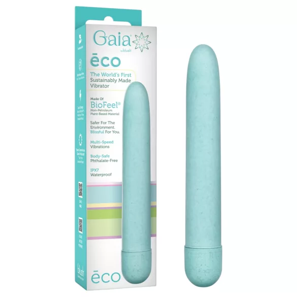 Gaia Eco L - vibrador em forma de bastão ecológico (azul) - grande