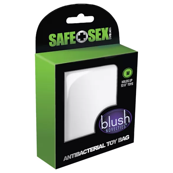 Safe Sex - bolsa de armazenamento discreta antibacteriana - branca (M)