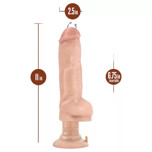 Blush Bad Boy - vibrador com piercing - 33cm - cor natural
