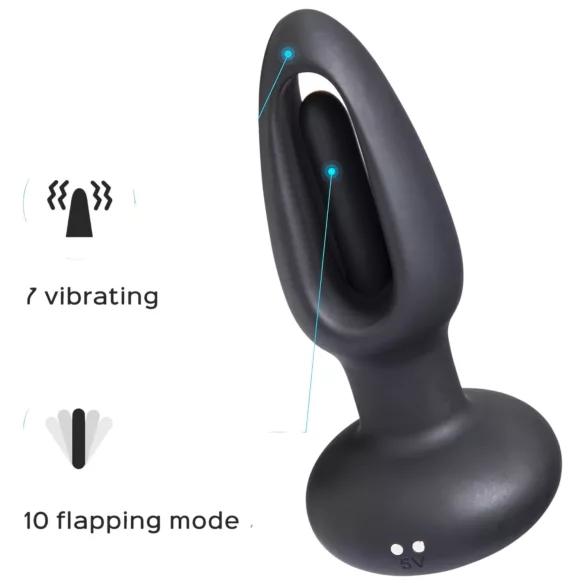 Honey Play Box Snuggy - vibrador anal língua - silicone preto