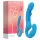 Honey Play Box Harmony Duo - vibrador strap-on com língua vibratória azul