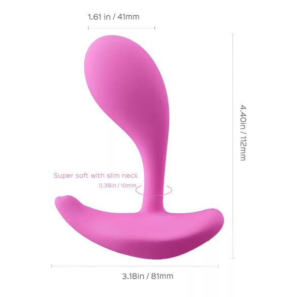 Honey Play Box Oly 2 - Vibrador ponto G e clitóris controlado por app (rosa)