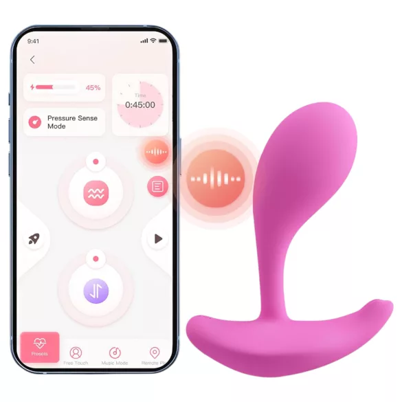 Honey Play Box Oly 2 - Vibrador ponto G e clitóris controlado por app (rosa)