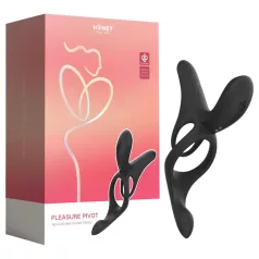   Honey Play Box Pleasure Pivot - Anel vibratório para pénis e testículos com controlo por app, para homens (preto)