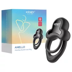   Honey Play Box Anello - Anel peniano e escrotal vibratório controlado por app, para homens (preto)