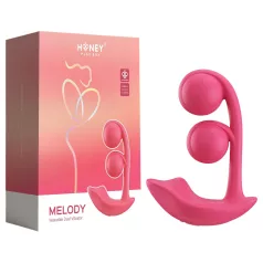   Honey Play Box Melody - Vibrador com pérolas 2 em 1 controlado por app (vermelho)