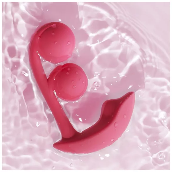 Honey Play Box Melody - Vibrador com pérolas 2 em 1 controlado por app (vermelho)