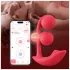 Honey Play Box Melody - Vibrador com pérolas 2 em 1 controlado por app (vermelho)