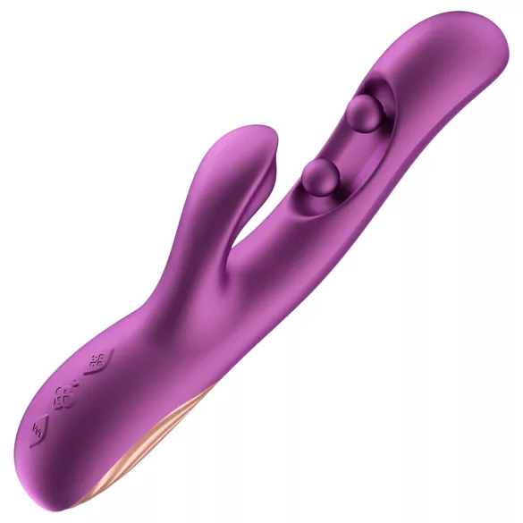 Honey Play Box Gem - Vibrador com pérolas para ponto G e clitóris controlado por app (roxo)