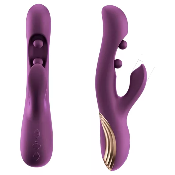 Honey Play Box Gem - Vibrador com pérolas para ponto G e clitóris controlado por app (roxo)