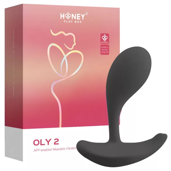Honey Play Box Oly 2 - Vibrador para ponto G e clitóris controlado por app (preto)