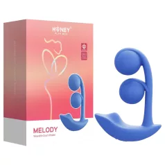   Honey Play Box Melody - Vibrador 2 em 1 com contas, controlado por app (azul)