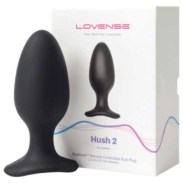 LOVENSE Hush 2 L - mini vibrador anal recarregável (57mm) - preto