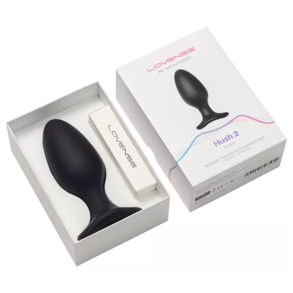 Lovense Hush 2 L - vibrador anal pequeno recarregável 57mm - preto