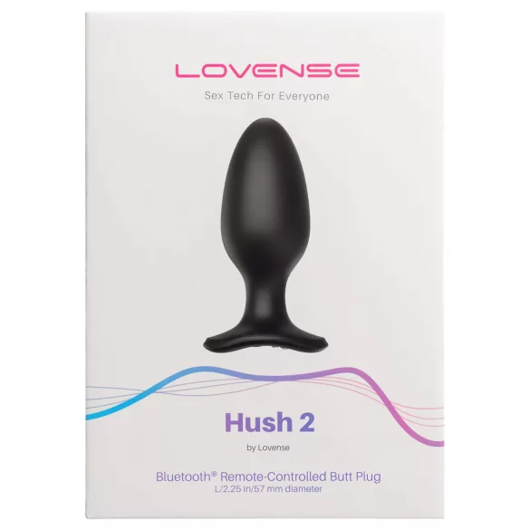 Lovense Hush 2 L - vibrador anal pequeno recarregável 57mm - preto
