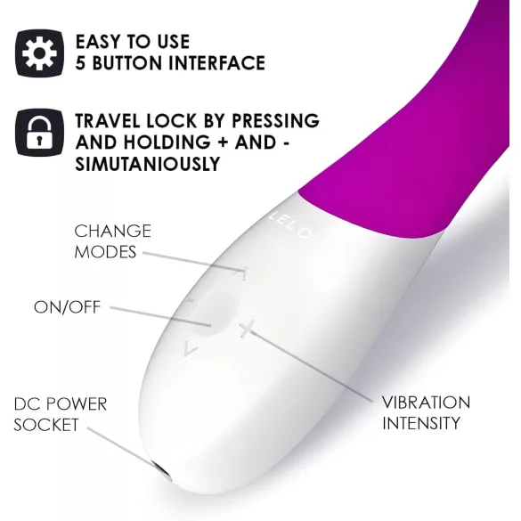 LELO Mona Wave - vibrador ponto G à prova d’água - silicone roxo