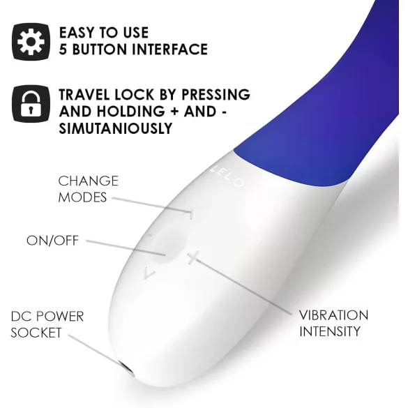 LELO - vibrador ponto G à prova d'água - silicone azul