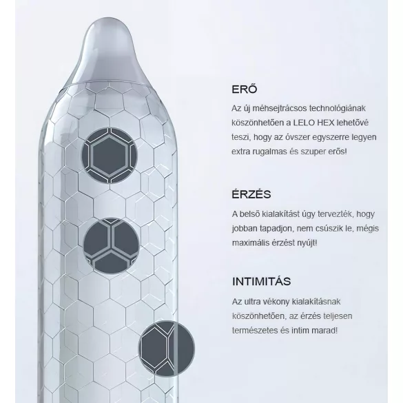 LELO Hex Original - preservativo ultra fino látex natural