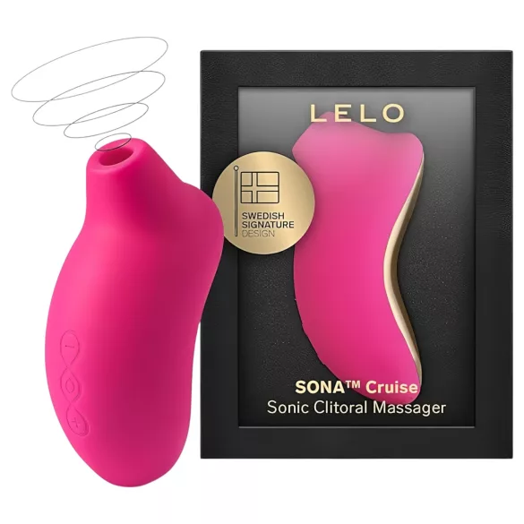 LELO Sona Cruise - vibrador clitóris sucção ondas sonoras - cereja