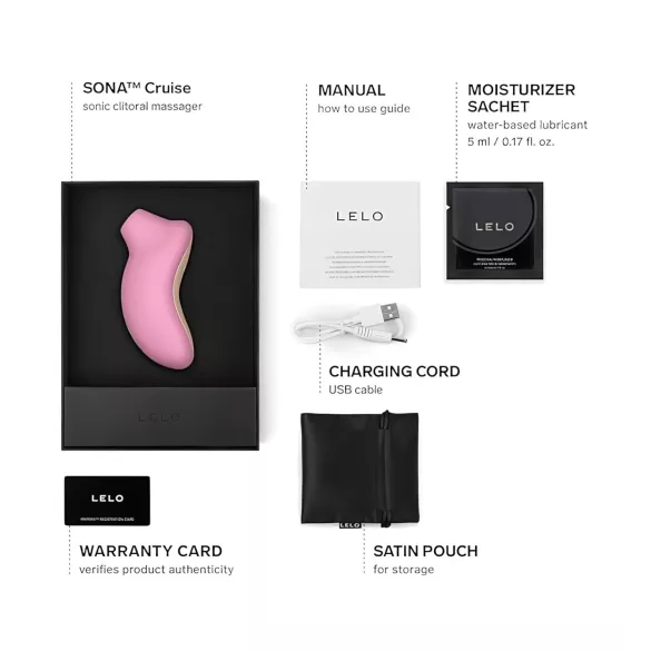LELO Sona Cruise - vibrador clitóris sucção - silicone rosa