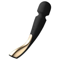   LELO Smart Wand 2 - massageador vibrador recarregável grande - silicone preto