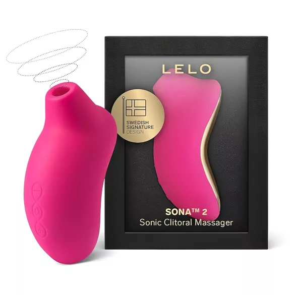 LELO Sona 2 - vibrador clitóris sucção - silicone vermelho