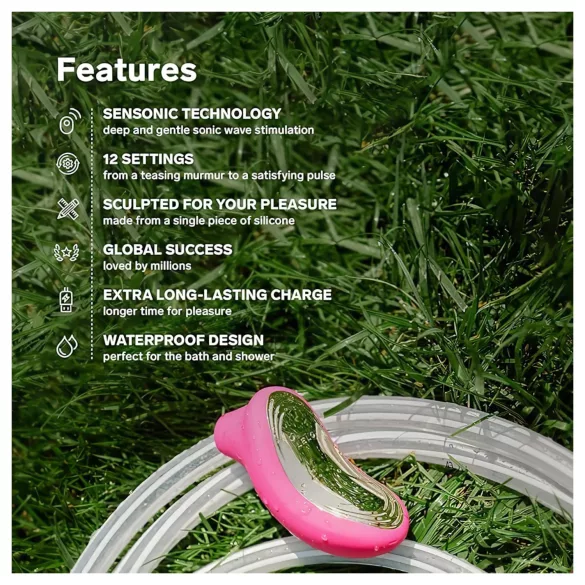 LELO Sona 2 - vibrador clitóris sucção - silicone vermelho