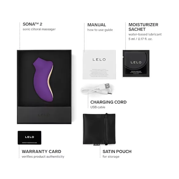 LELO Sona 2 - sugador de clitóris por ondas sonoras - silicone roxo