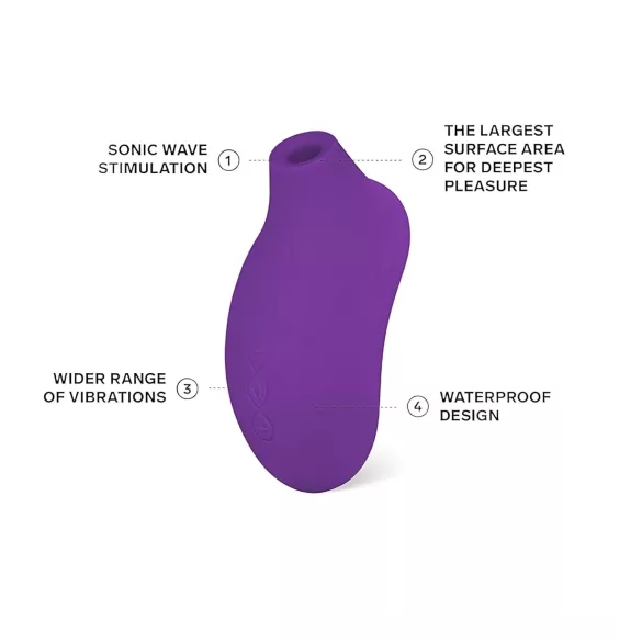 LELO Sona 2 - sugador de clitóris por ondas sonoras - silicone roxo