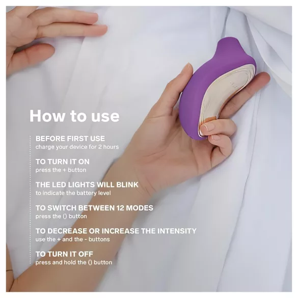 LELO Sona 2 - sugador de clitóris por ondas sonoras - silicone roxo