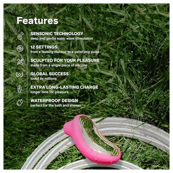 LELO Sona 2 - vibrador clitóris sucção - silicone preto