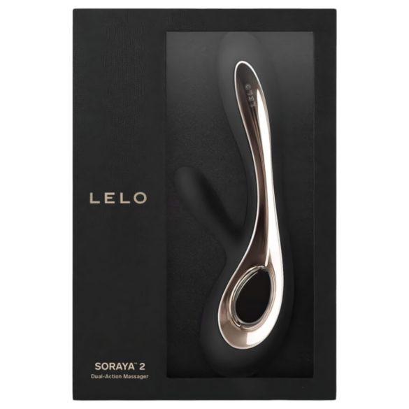 LELO Soraya 2 - vibrador recarregável, à prova d'água, com braço clitoriano (preto)