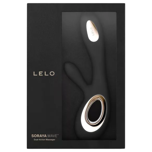 LELO Soraya Wave - vibrador rabbit com movimento de vai e vem - silicone preto