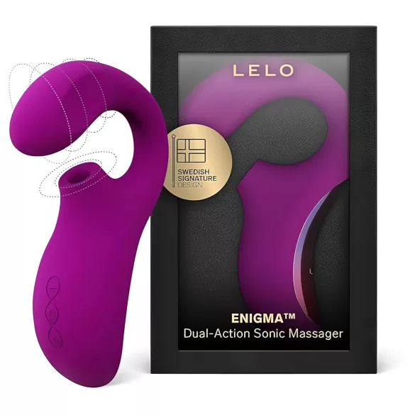 LELO Enigma - vibrador 2 em 1 ponto G clitóris recarregável à prova d'água roxo