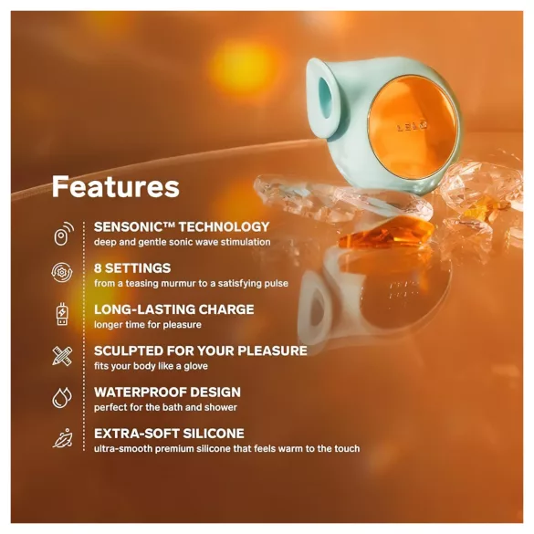 LELO - vibrador clitóris sucção à prova d’água ondas sonoras silicone lilás