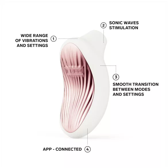 LELO Sona 3 - vibrador clitóris sucção ondas sonoras - branco